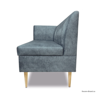 Кухонный ДИВАН "ФОРУМ-8Б" с боковой спинкой, Серый Левый