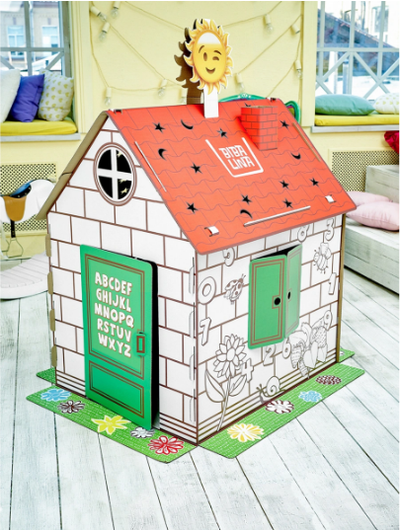 Дом раскраска Bibalina английский алфавит с наклейками в Воронеже