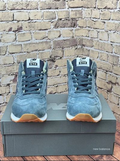New Balance 574 Mid Dark Grey с мехом