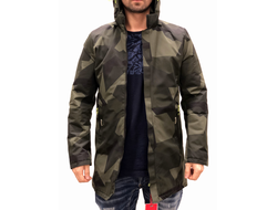 Мужская весенняя парка камуфляжная