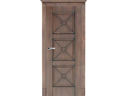Дверь межкомнатная Данте 3, цвет темный срез дуба.
