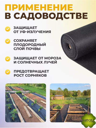 СУПЕР-ПРОЧНЫЙ ГЕОТЕКСТИЛЬ черный (ТОЛЩИНА - 200, ШИРИНА - 1,6 м) Цена за 1 п/м