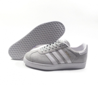 Adidas Gazelle Серые с белым женские (36-40)  Арт. 180F-A