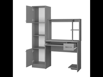 Стол компьютерный Дебют с пеналом графит 1,275м
