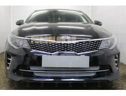 Защита радиатора KIA Optima 2015-2018 (GT / GT-Line) chrome низ