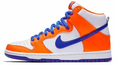 Nike SB Dunk High White (белые с оранжевым)