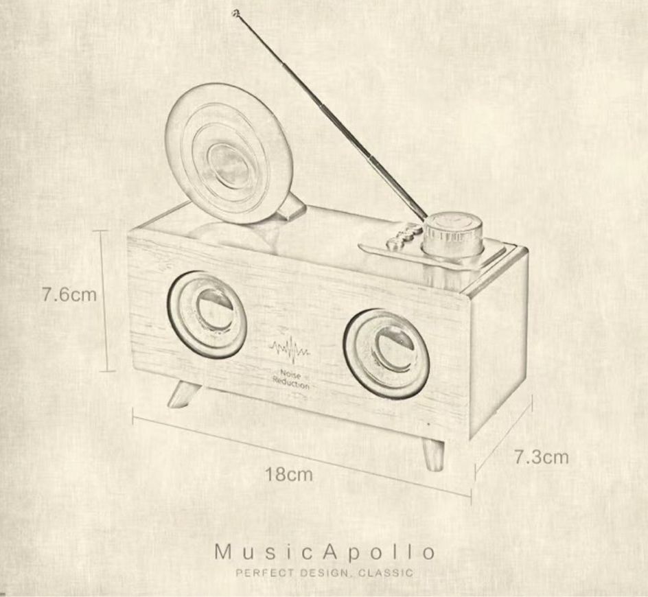 Перейти на страничку Apollo B6 - Bluetooth колонка СТЕРЕО, радио FM