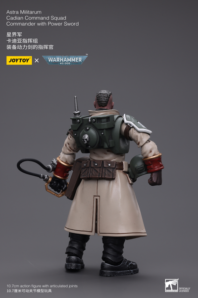 Командир Кадианской Гвардии (Warhammer 40k) - КОЛЛЕКЦИОННАЯ ФИГУРКА 1/18 Astra Militarum Cadian Command Squad Commander with Power Sword (JT7905) - JOYTOY