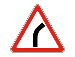Знак дорожный 1.11.1 Опасный поворот