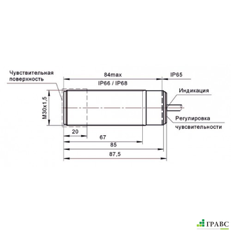 Емкостный датчик уровня CSN E87P5-43N-20-LZ