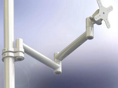 Кронштейн DS-40-2 Провода частично снаружи.