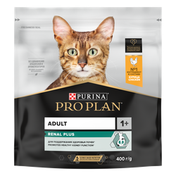 Pro Plan (Про План) Renal Plus сухой корм для поддержания здоровья почек у взрослых кошек с курицей, 400 г
