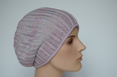 Женский лиловый демисезонный берет Италия Вицио