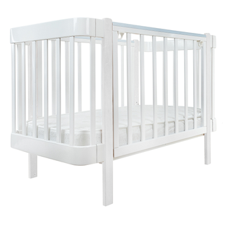Кроватка детская продольный маятник Pituso Olivia Белый-Белый