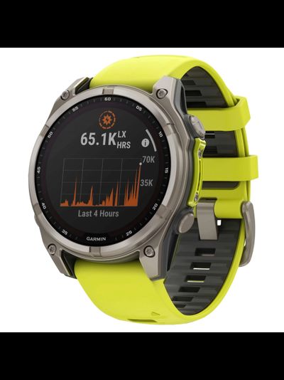 Часы Garmin Fenix 8 —47mm Solar Sapphire Titanium Amp Yellow / Graphite