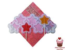 Силиконовая форма для леденцов Звезды 7яч., 5см
