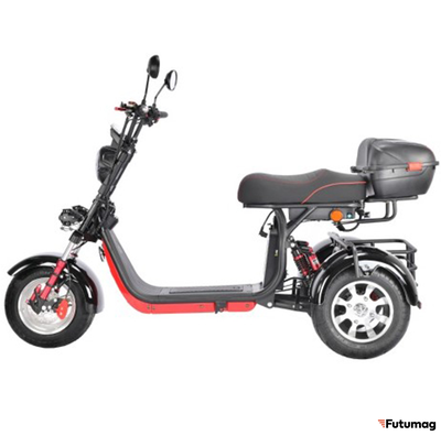 Электроскутер WHITE SIBERIA Pro Trike Трицикл 3000W Черный