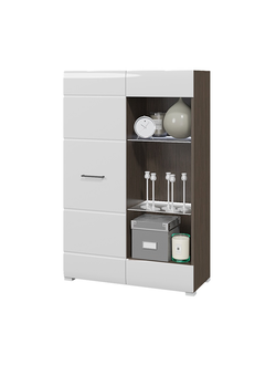 Ненси стеллаж Венге/Белый глянец