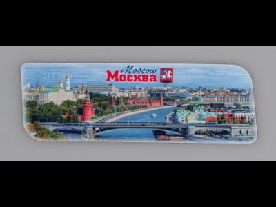 Гибкий сувенирный магнит 14х5 см. фото Москвы с высоты  | оптовый интернет-магазин 2fru.ru