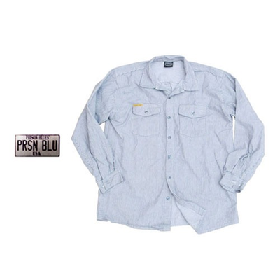 Рубашка Prison Blues® HICKORY WORK SHIRT [Пуговицы/Длинный рукав]