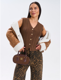 Жилет вязаный на пуговицах