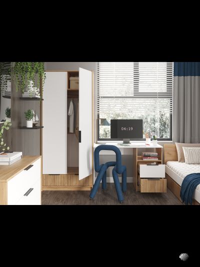 ИВИС Стол письменный СП-001 Дуб Крафт золотой / Белый