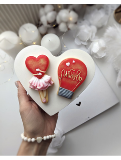 Комплект форм девочка с сердцем и Лампочка Любовь