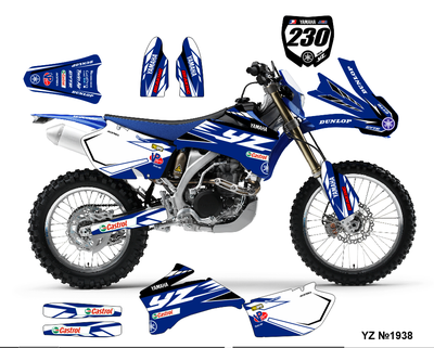 Наклейки на мотоцикл Yamaha YZ YZF WR 2006 - 2009 #1938