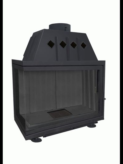 Каминная топка Экокамин Альфа 1000 L два стекла левая