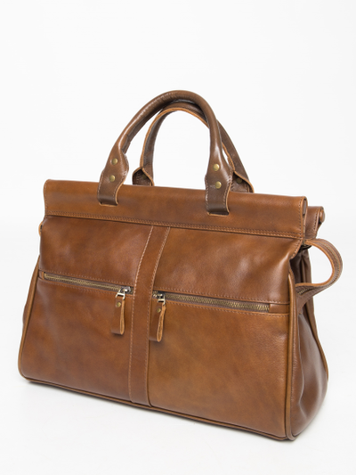 Кожаный саквояж Monvalle Premium brown (арт. 4046-63)