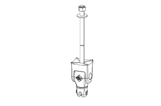 Подвес для качелей KBT Shanti сквозной, бесшумный, нерж. сталь (длина болта 175 мм), арт. 814.004.020.001