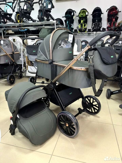 Детская коляска 3 в 1 Luxmom 788 Темно-зеленый