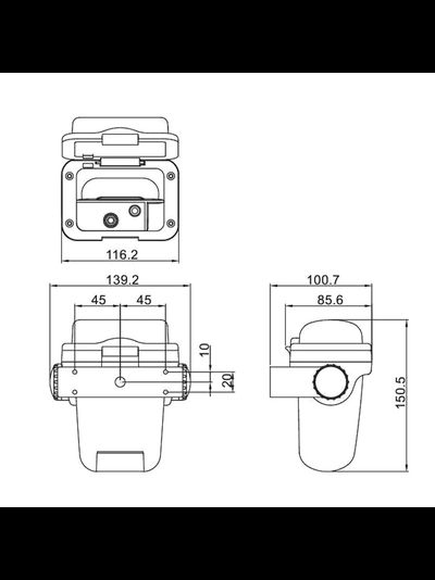 Бокс для iPod/iPnone/MP3 Sound Marine SM-200 12В 30Вт 150х140х116мм влагозащитный из пластика