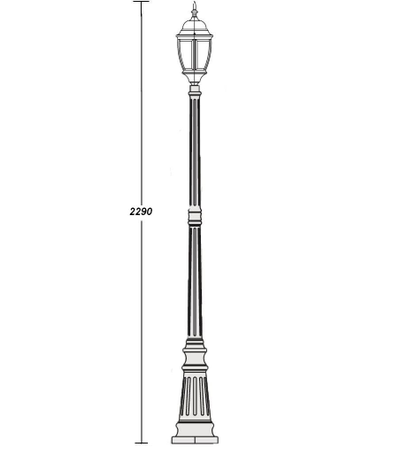 Садово-парковый светильник серии Arsenal  S bg(h=188см)