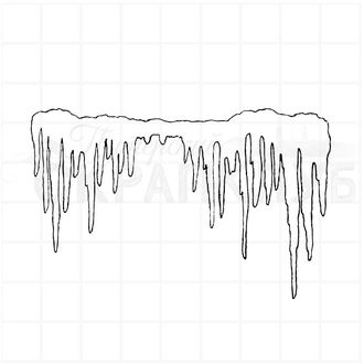 Штамп для скрапбукинга Сосульки