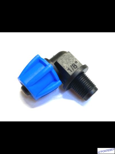 Коннектор угловой 1/8 пластик (для обвязки гидравлических клапанов)