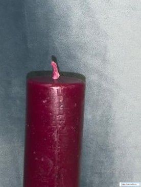 Свеча фиолетовая цилиндр 10см (6 ч. горения).