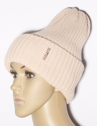 Екатеринбург. Шапка женская "Резинка" 840 персик, красная, голубая, бежевая, кофе, пудра, графит, хаки, св.бежевая, желтая, чёрная, ваниль