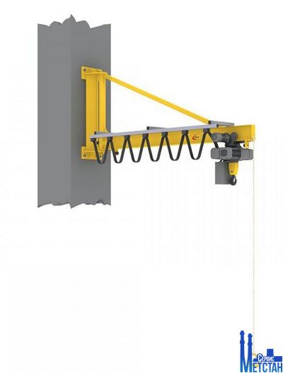 Кран консольный настенный с ручным поворотом