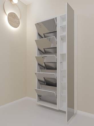 Обувница Афина-5 Дуэт (зеркало)