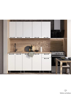 Тина 1,8 м  Кухонный гарнитур Крафт/Белый