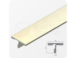 Т-образный порог 14 мм. из нержавеющей стали NEEXY PVS90-05 G Золото зеркальное