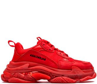 BALENCIAGA TRIPLE-S (БАЛЕНСИАГА) CLEAR SOLE красные