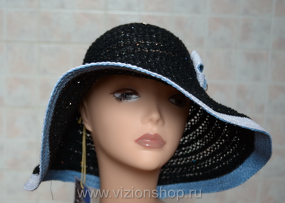 шляпа с широкими полями черная фото