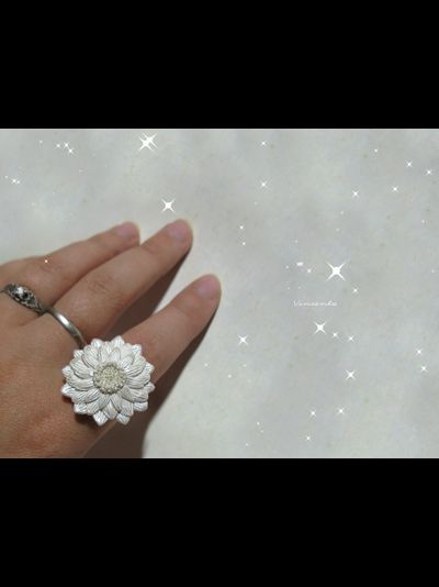 Перламутровое кольцо "Рассветный Цветок"