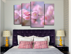 Модульная картина "Веточка сакуры"