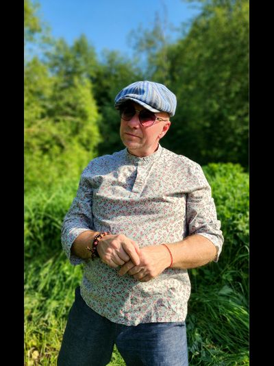 Русская рубашка "Сорочица" мужская в цветочек