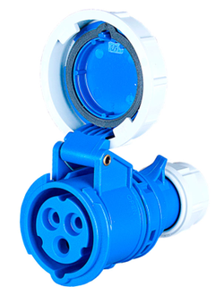 Розетка с водонепроницаемой крышкой, монтаж на кабель