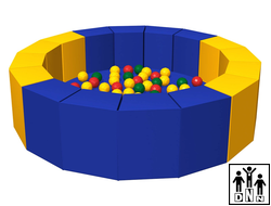 Сухой бассейн с шариками 16 граней