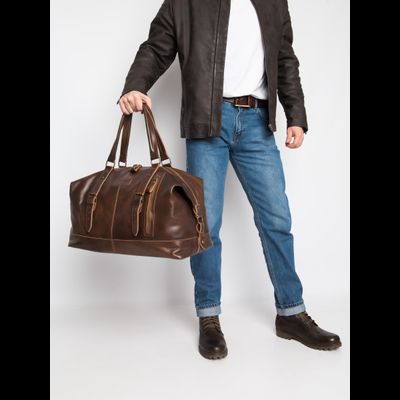 Кожаная дорожная сумка Campora Premium sienna (арт. 
4019-63)